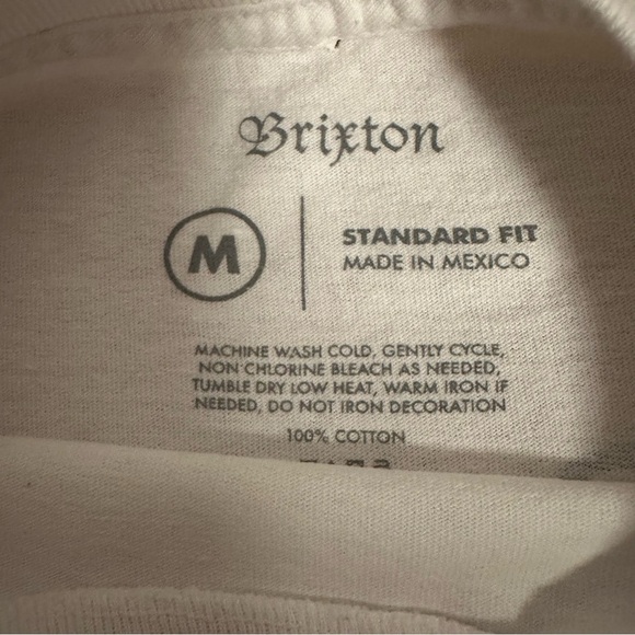 Brixton White and Red Long Sleeve Tee size M (b2 - Picture 7 of 8